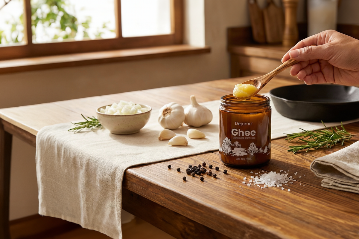 Ghee Dejamú: mantequilla clarificada para cocinar de forma natural y equilibrada