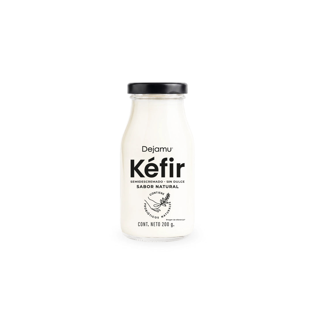Kéfir botella de vidrio