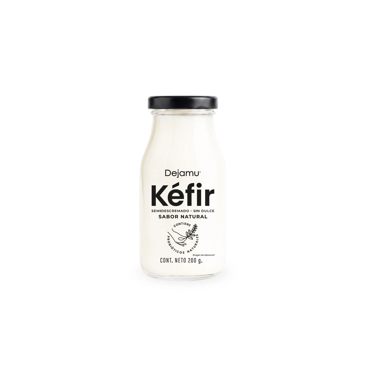 Kéfir botella de vidrio