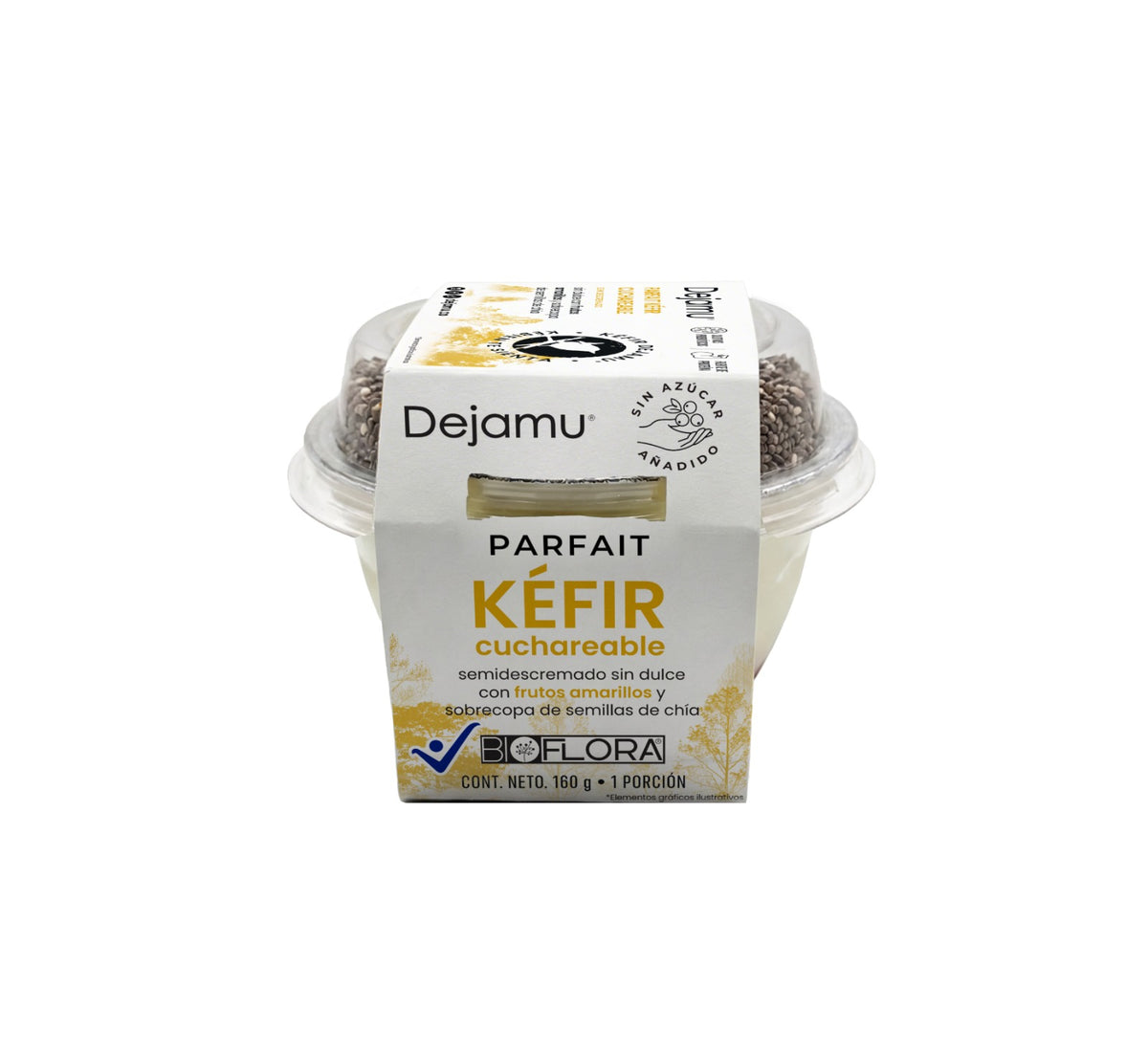 Parfait de kéfir con semillas de chía