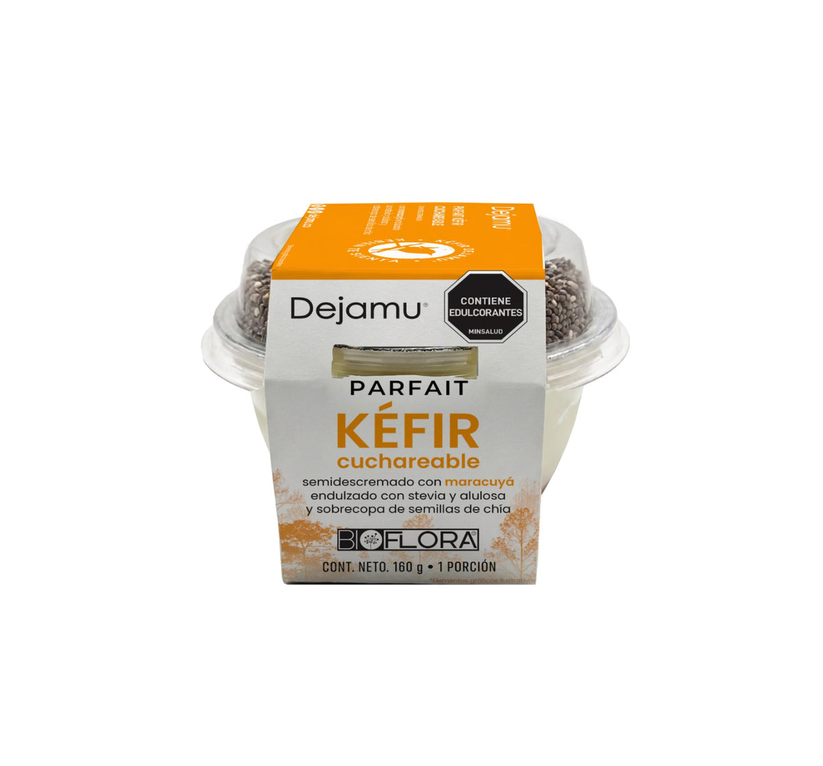 Parfait de kéfir con semillas de chía