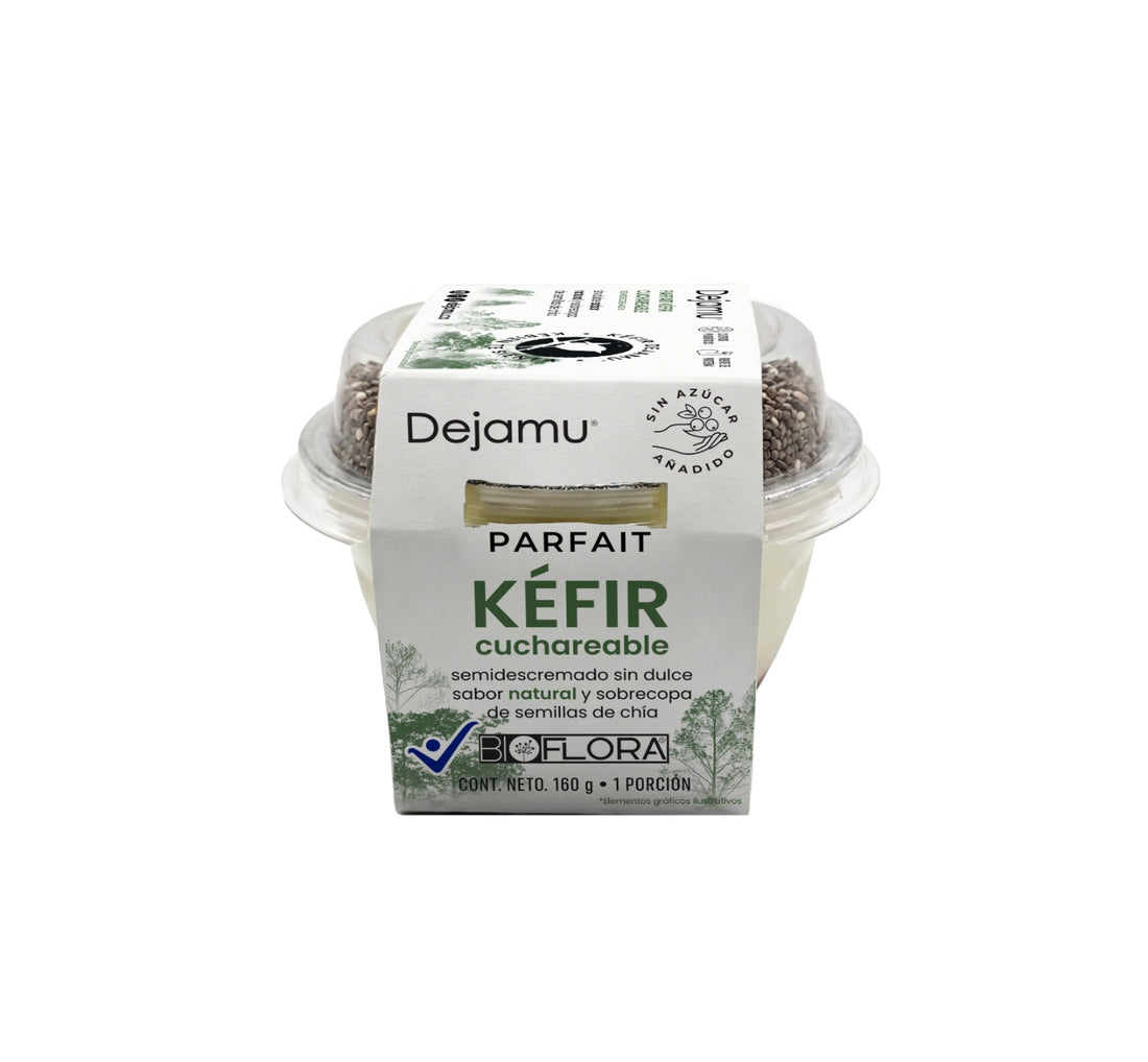 Parfait de kéfir con semillas de chía